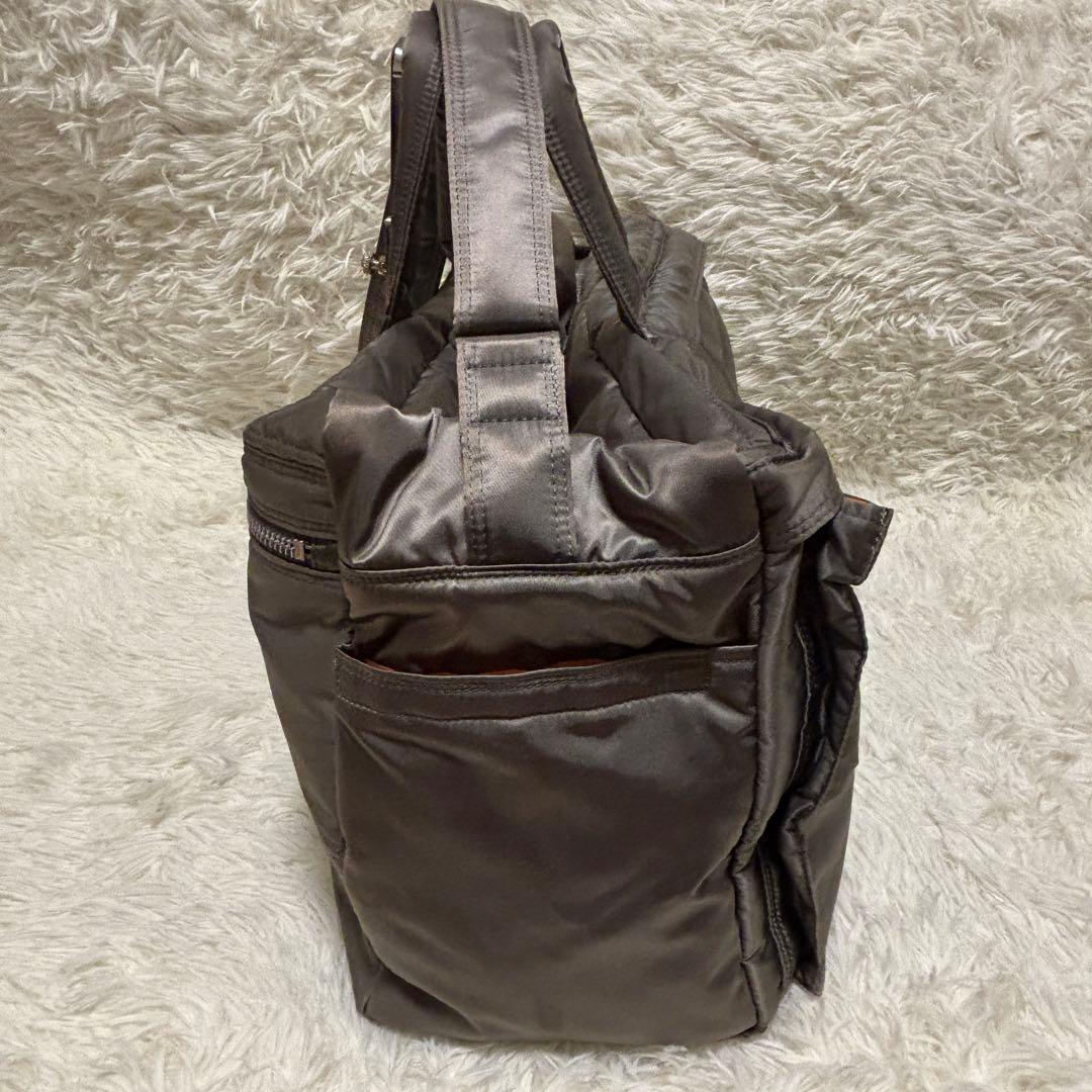 【美品】ポーター PORTER タンカー ボストンバッグ グレー 旅行
