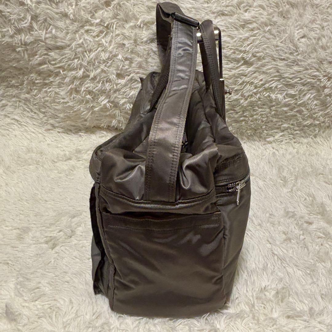 【美品】ポーター PORTER タンカー ボストンバッグ グレー 旅行