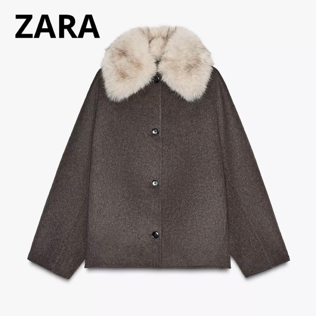 ZARA ファー襟コート