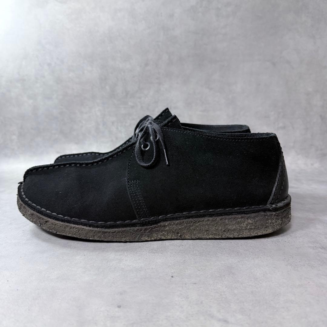 良品 クラークス デザートトレック スエード 黒 センターシーム ブーツ　28