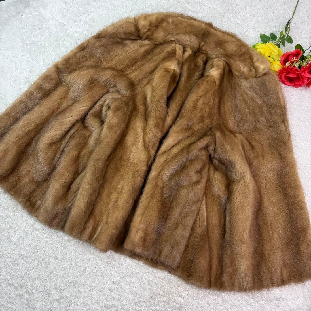 デミバフミンク コート 舐めし柔らか リアルファー 本毛皮 XL