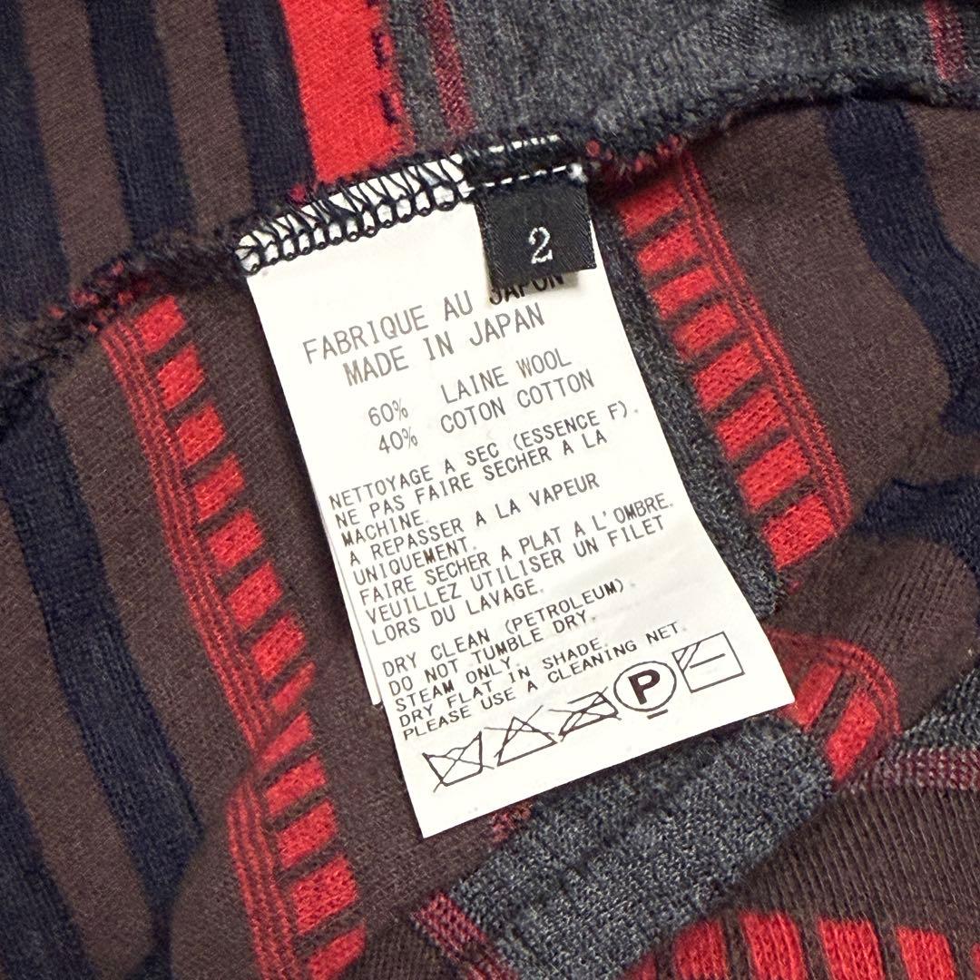 ワイズ Y's ヨウジヤマモト ボーダー ニット カットソー ウールコットン 2