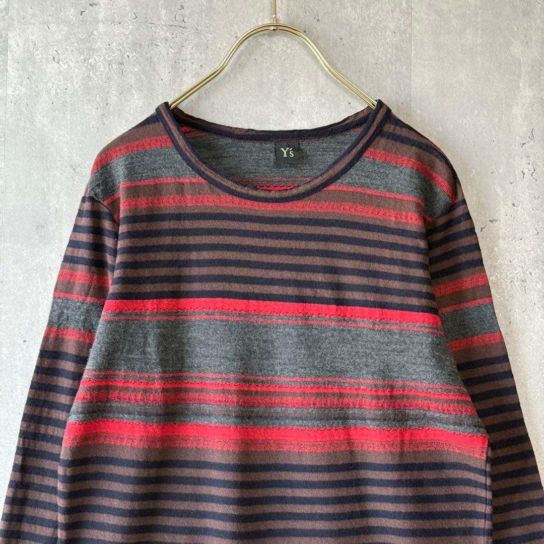 ワイズ Y's ヨウジヤマモト ボーダー ニット カットソー ウールコットン 2
