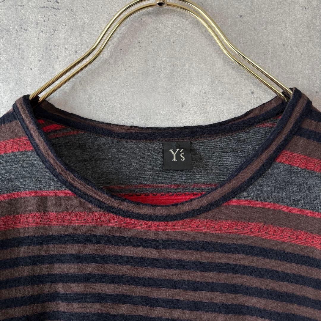 ワイズ Y's ヨウジヤマモト ボーダー ニット カットソー ウールコットン 2