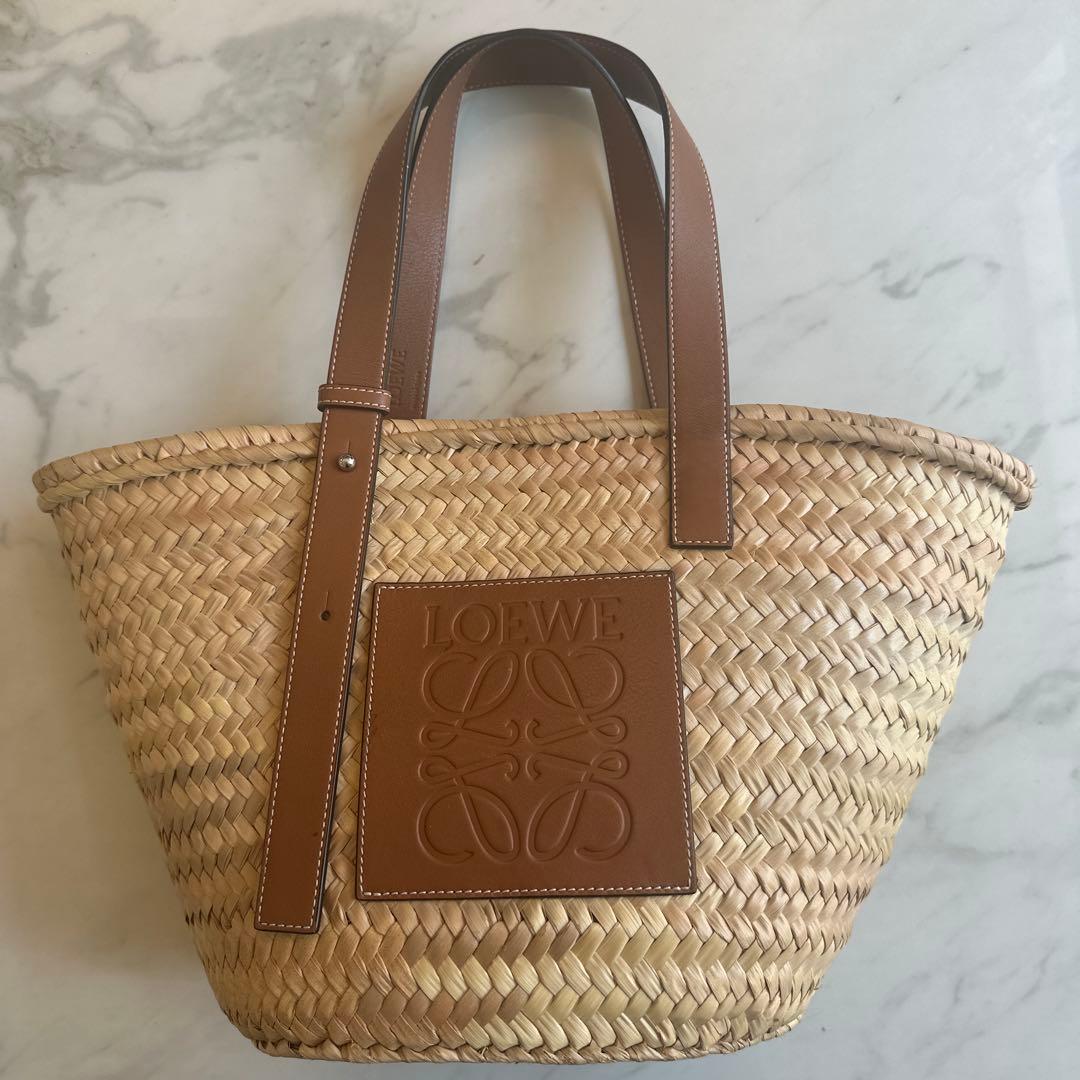 ロエベ　かごバック　ミディアム　美品　定価¥91,300円→¥43900