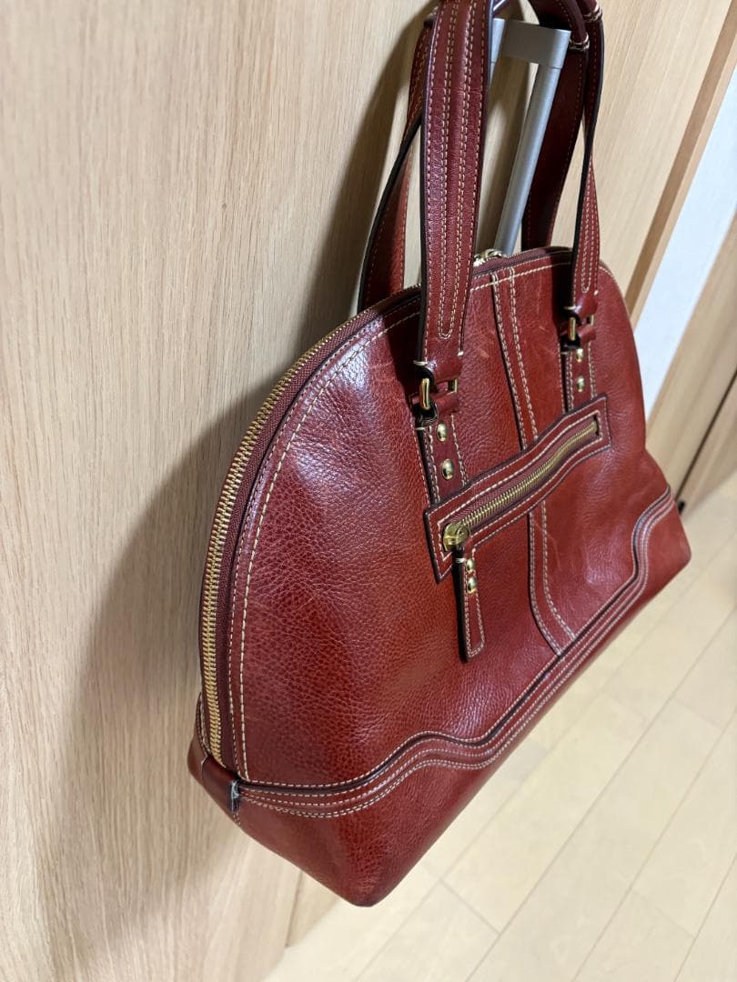 COACH レザー ビジネスバッグ レッド ZB0043
