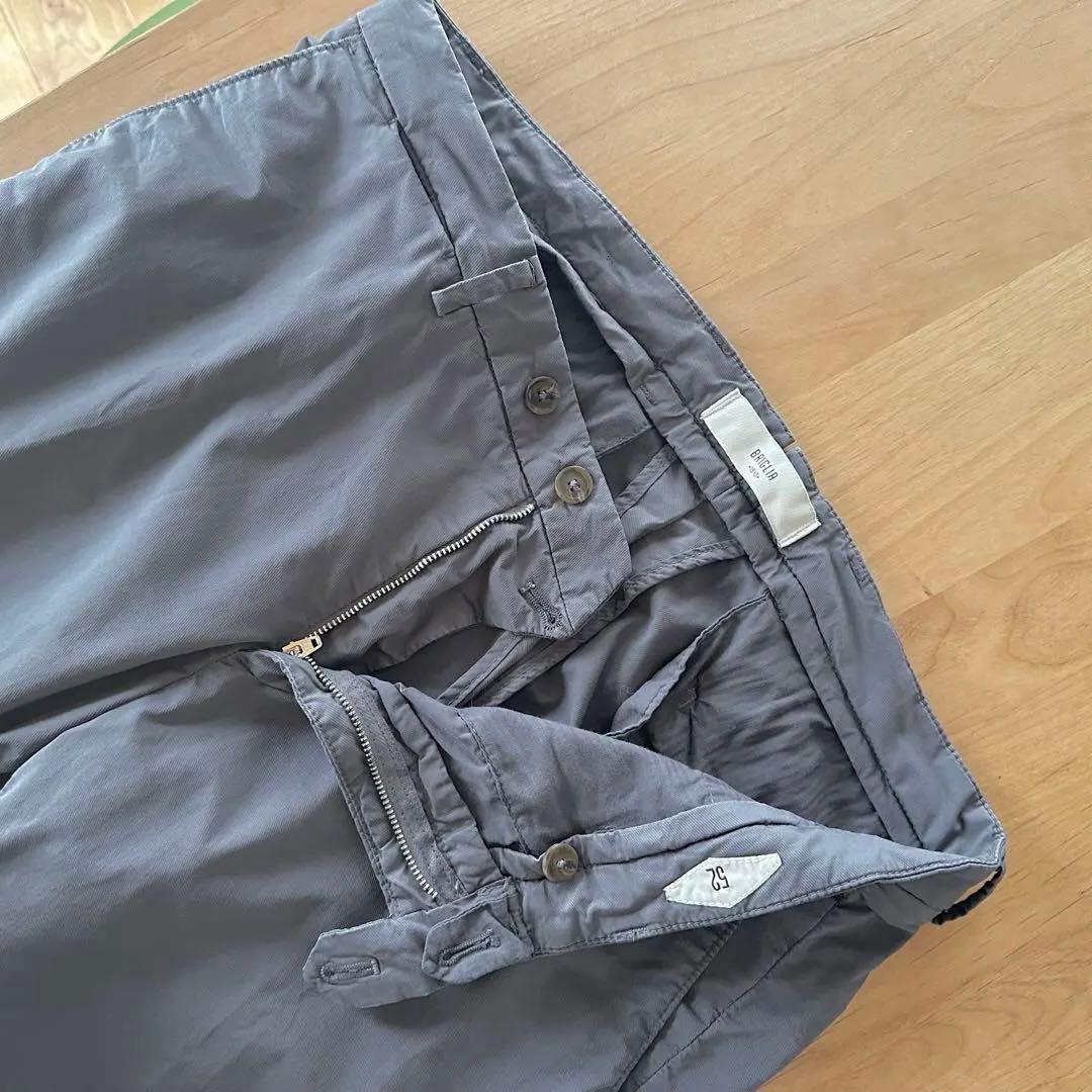 【レアサイズ】　BRIGLIA ノープリーツ チノパン (グレー /サイズ52)