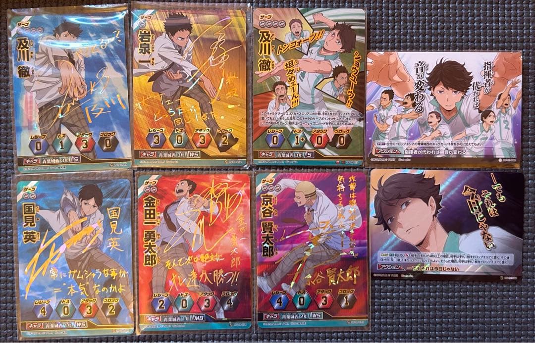 ハイキュー!! 及川徹 岩泉一 京谷賢太郎 国見英 金田一勇太郎 サイン入り