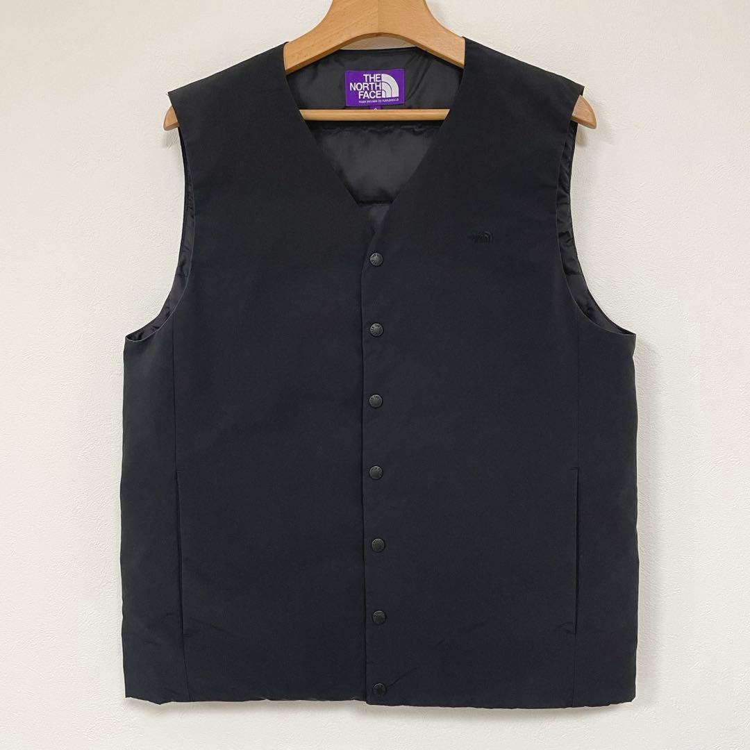 ノースフェイス パープルレーベル ダウンベスト　ブラック ライトダウン