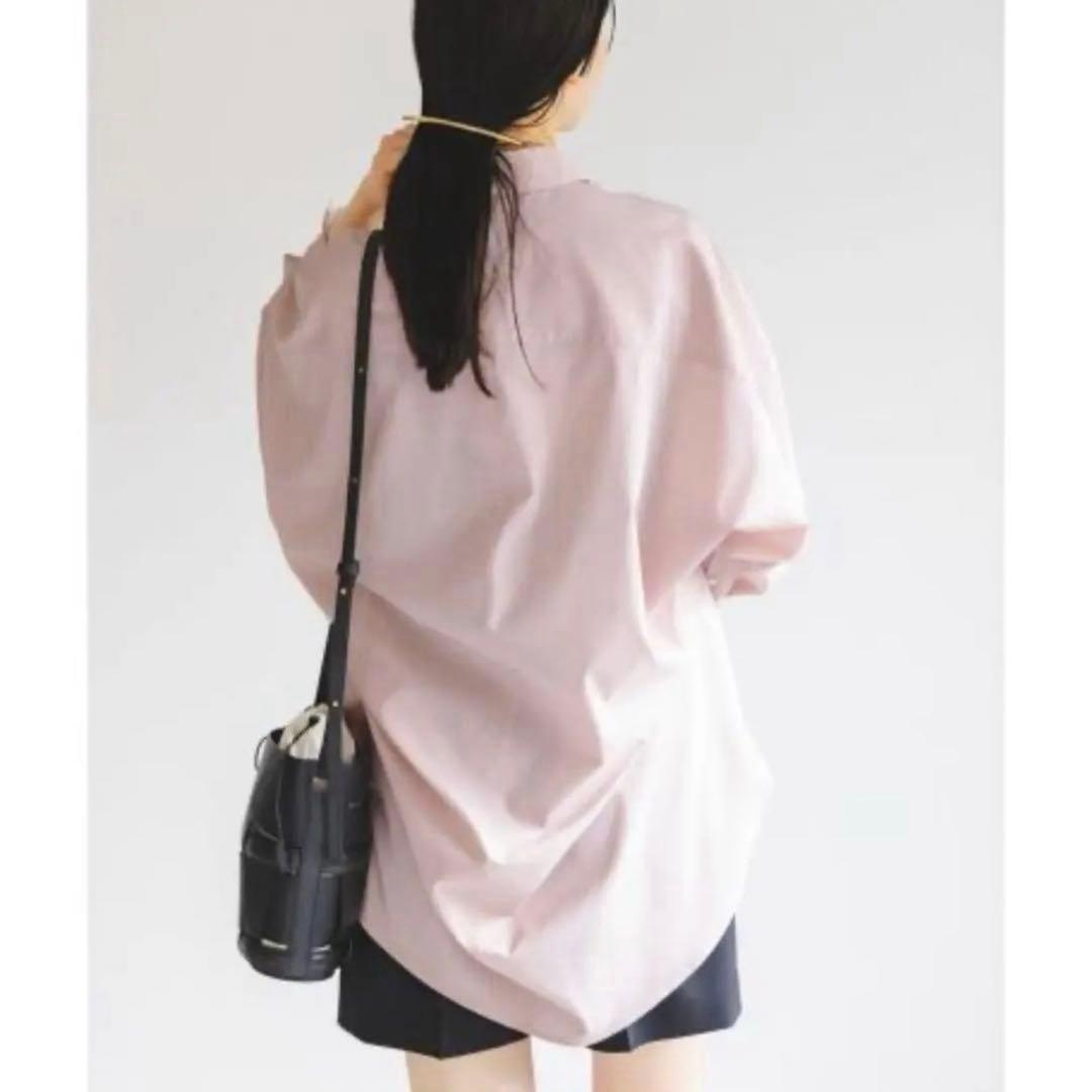 NOBLE イージーケアルーズドレープシャツ