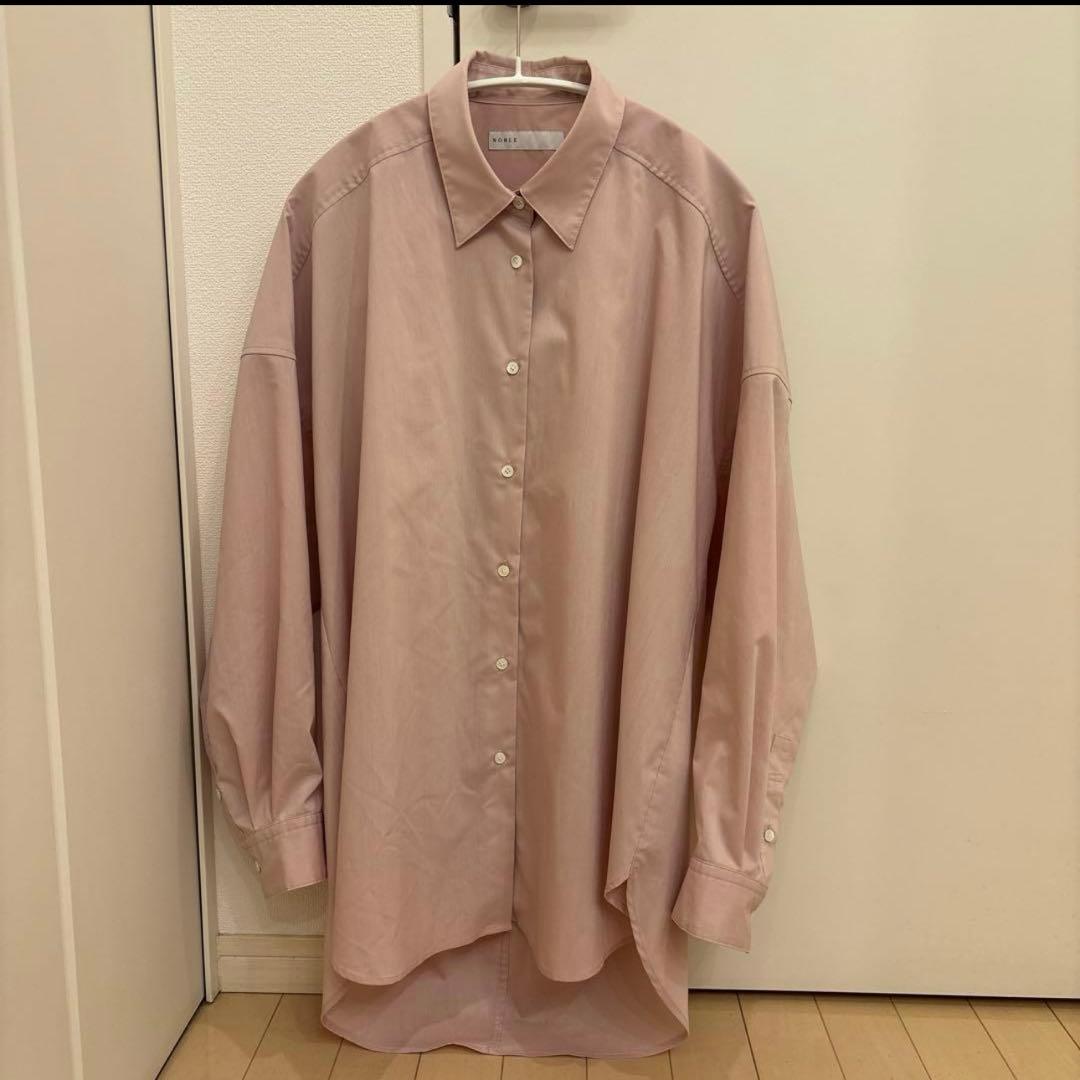 NOBLE イージーケアルーズドレープシャツ