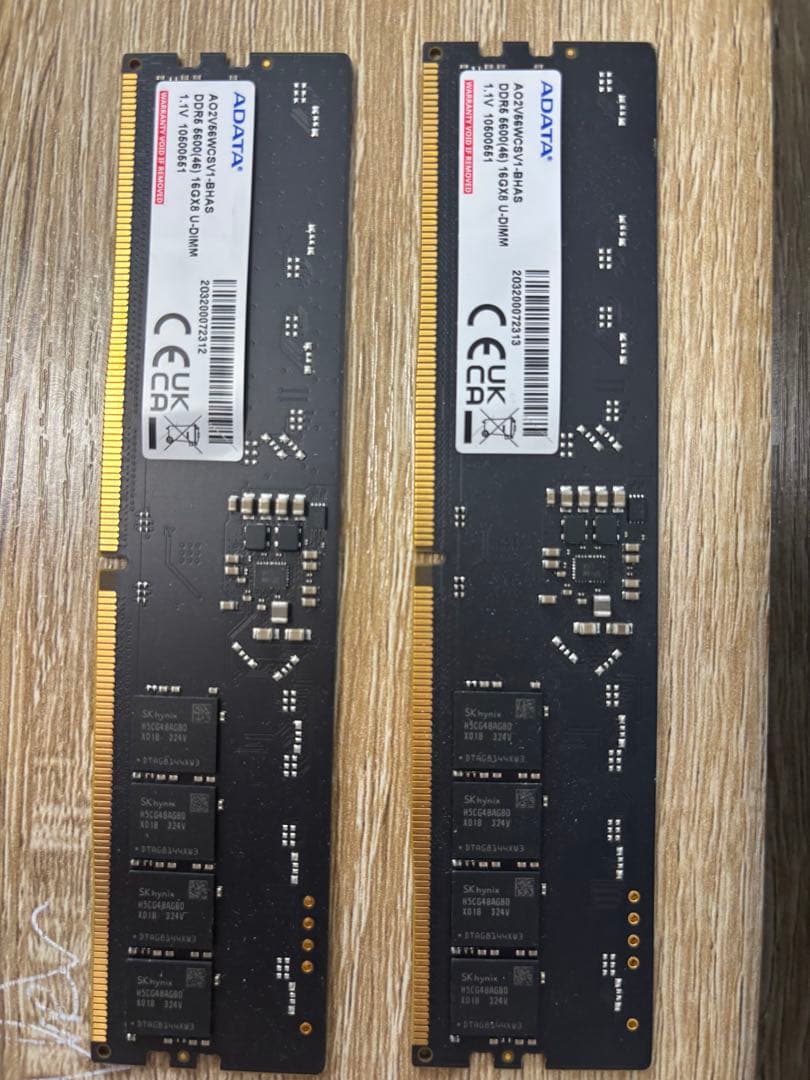 メモリー ADATA DDR5-5600 32gb 16GBx2 U-DIMM 1.1V