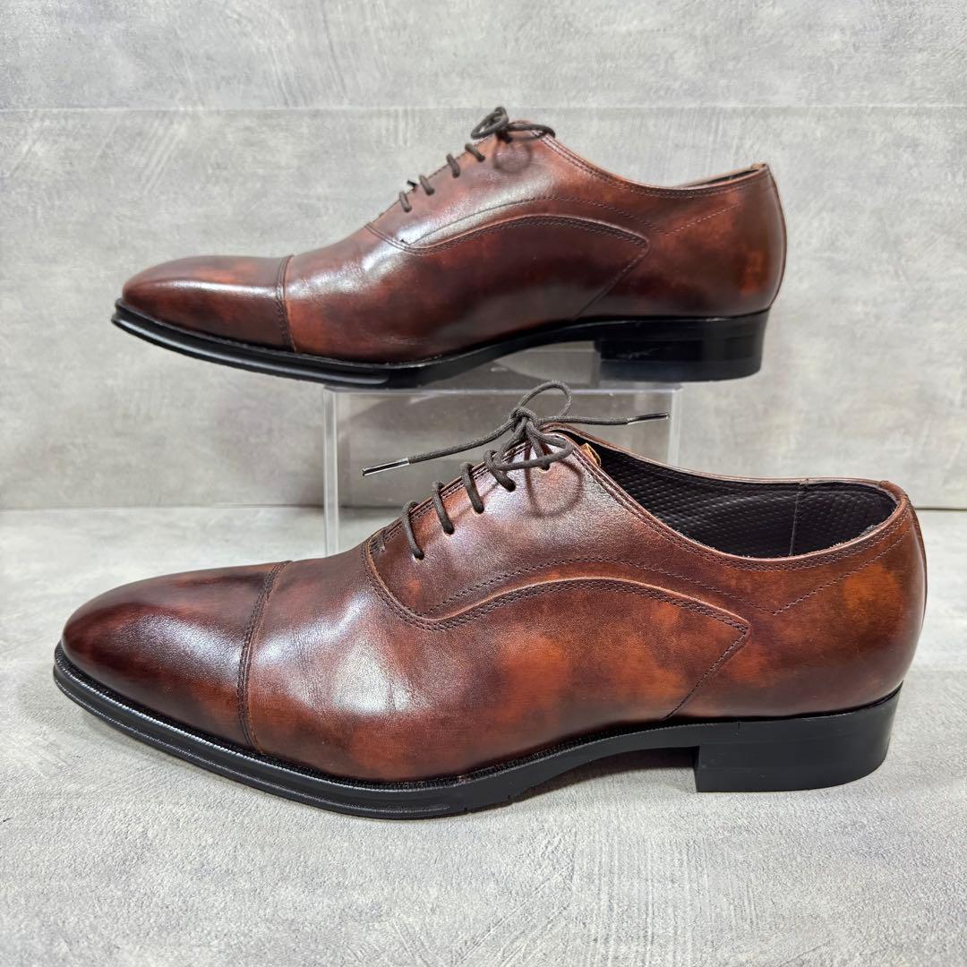 極美品 マドラス 25cm レザー ストレートチップ ビジネス 革靴 内羽根