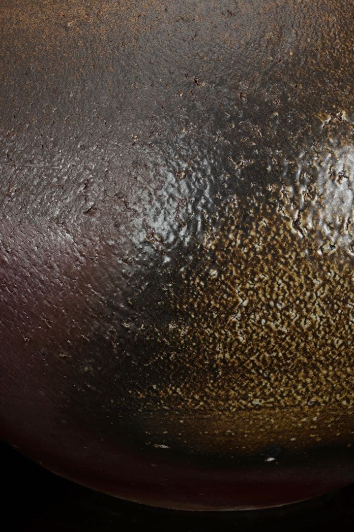 松井興之 備前焼 特大飾壺 在銘 栞 共箱付 花瓶 花器 花入 古美術 骨董品