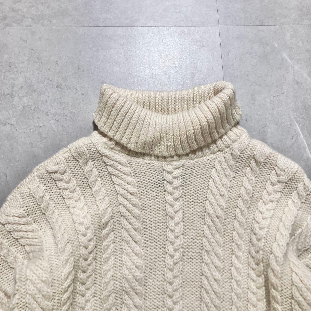 Guernsey Woollens ガンジーセーター Lサイズ タートルネック