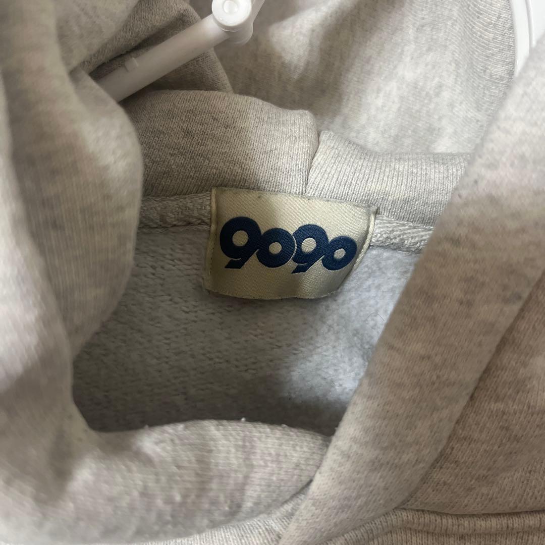 グレー フード付き パーカー 9090 白