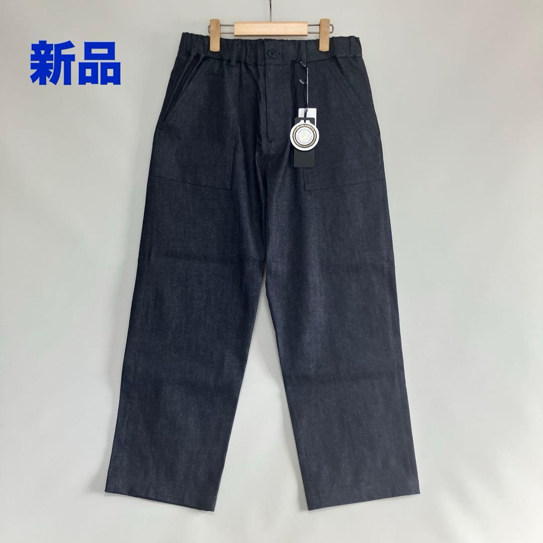 新品 Audience 青耳ストレッチデニム ベイカーパンツ Lサイズ