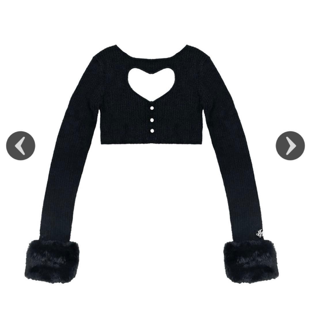 michellMacaron ミシェルマカロン ハートカットニットワンピース