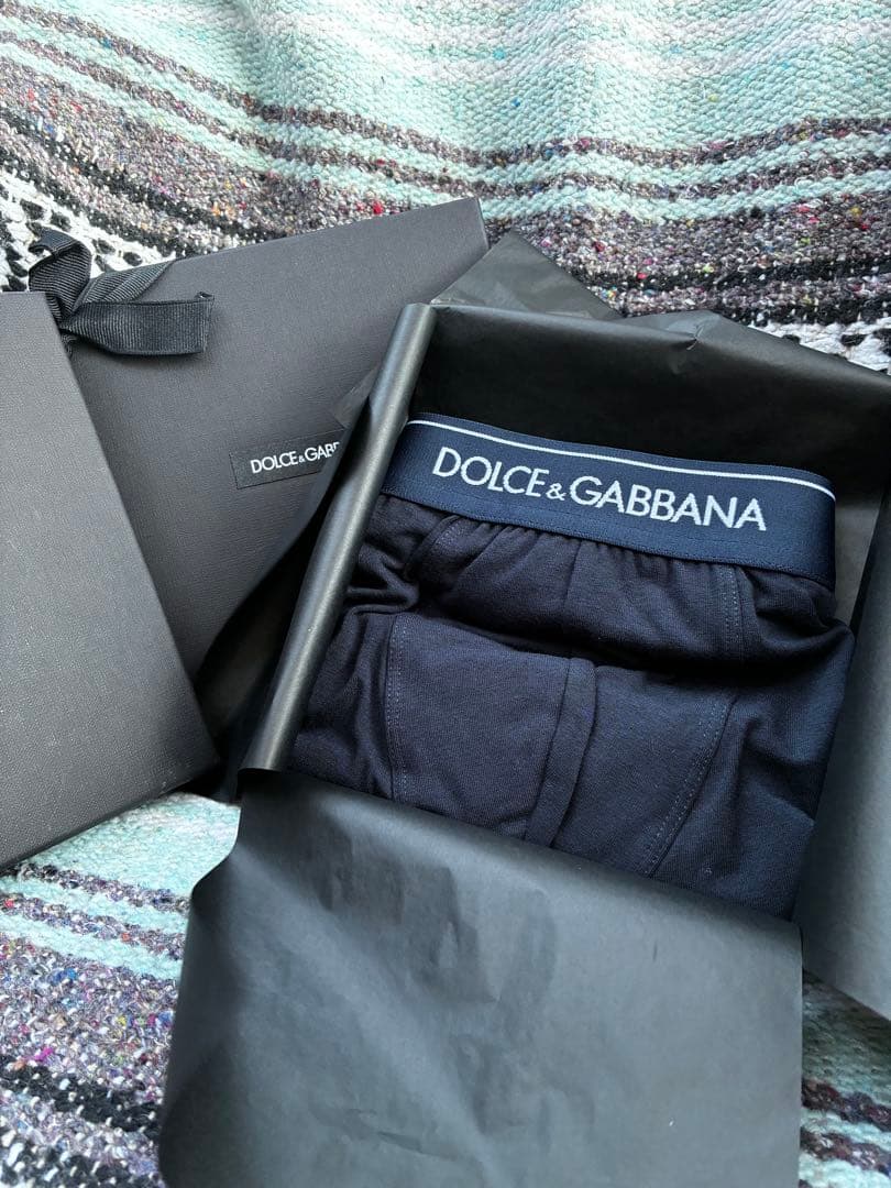 DOLCE&GABBANA ネイビー　ボクサーパンツ ギフトボックス　2枚セット