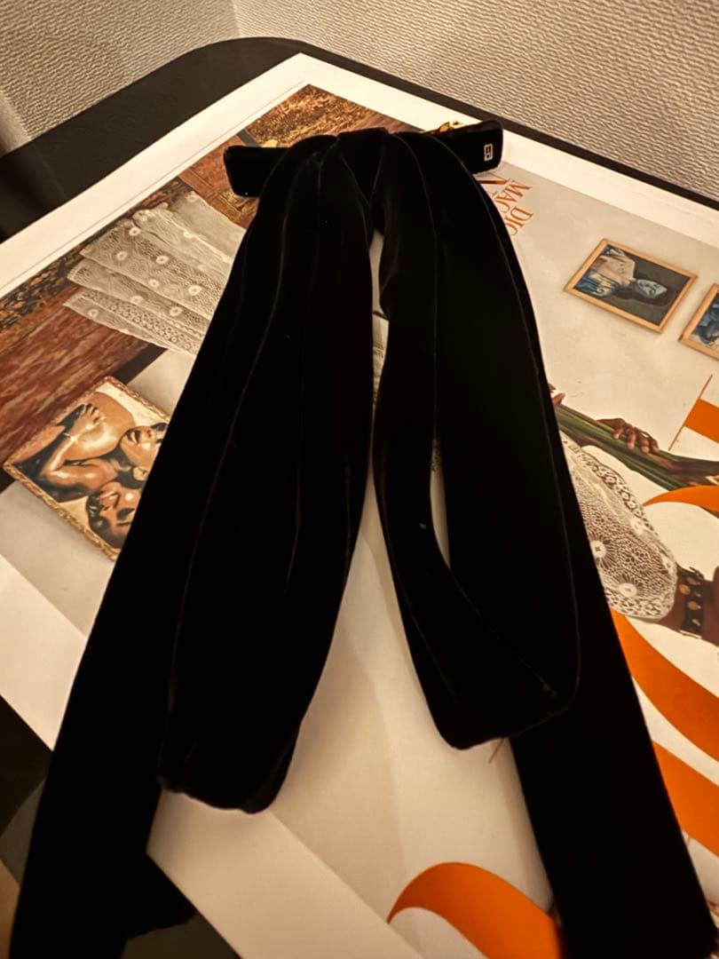 最終価格アレクサンドルドゥパリベルベットリボンバレッタ2025購入新品未使用