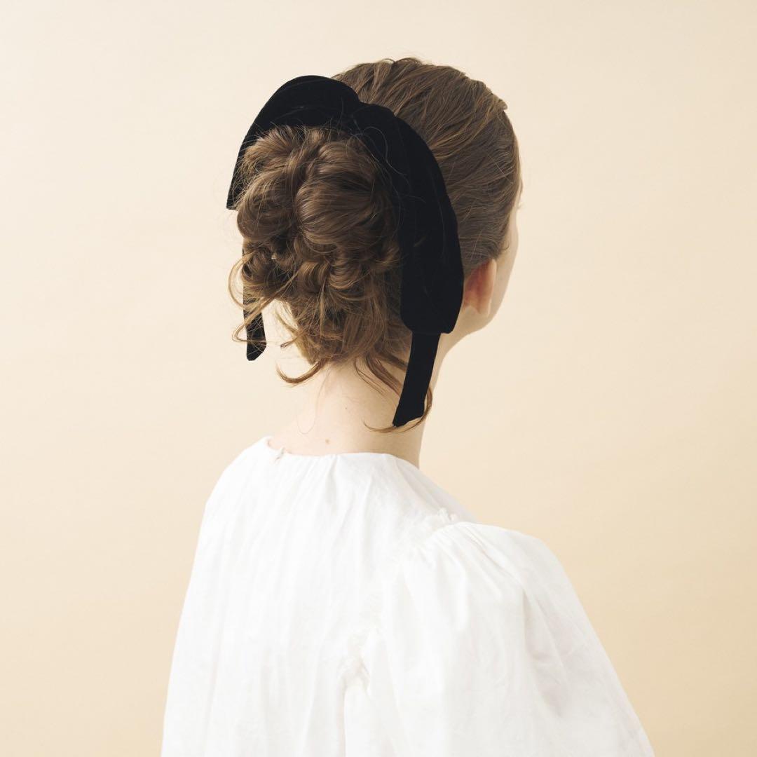 最終価格アレクサンドルドゥパリベルベットリボンバレッタ2025購入新品未使用