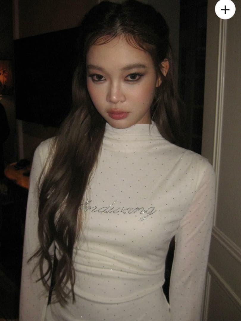 トップス andwang AND bijou high neck tops white