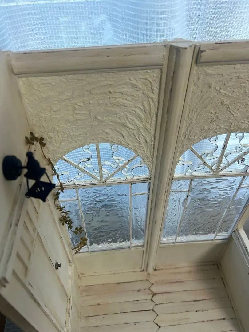 木製ドールハウス.背景ボード.ミニチュアハウス ハンドメイド