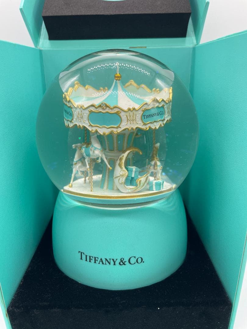 ティファニー オルゴール スノードーム メリーゴーランド　美品