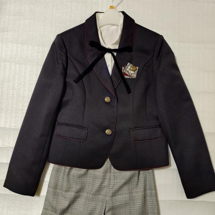 美品 ELLE en noir 卒服パンツスーツ5点セット160㎝