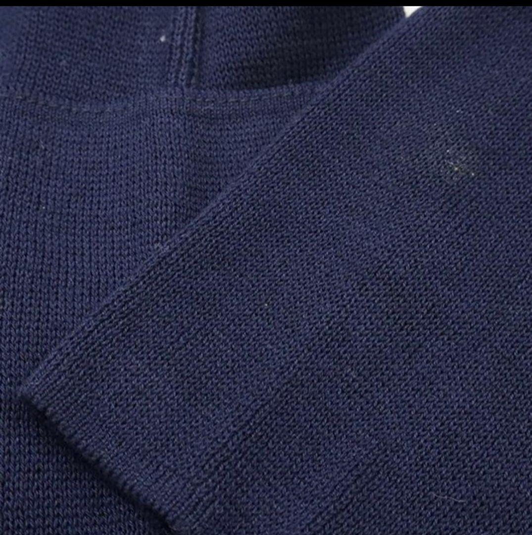 LARDINI ネイビー ダブルブレストニットジャケット