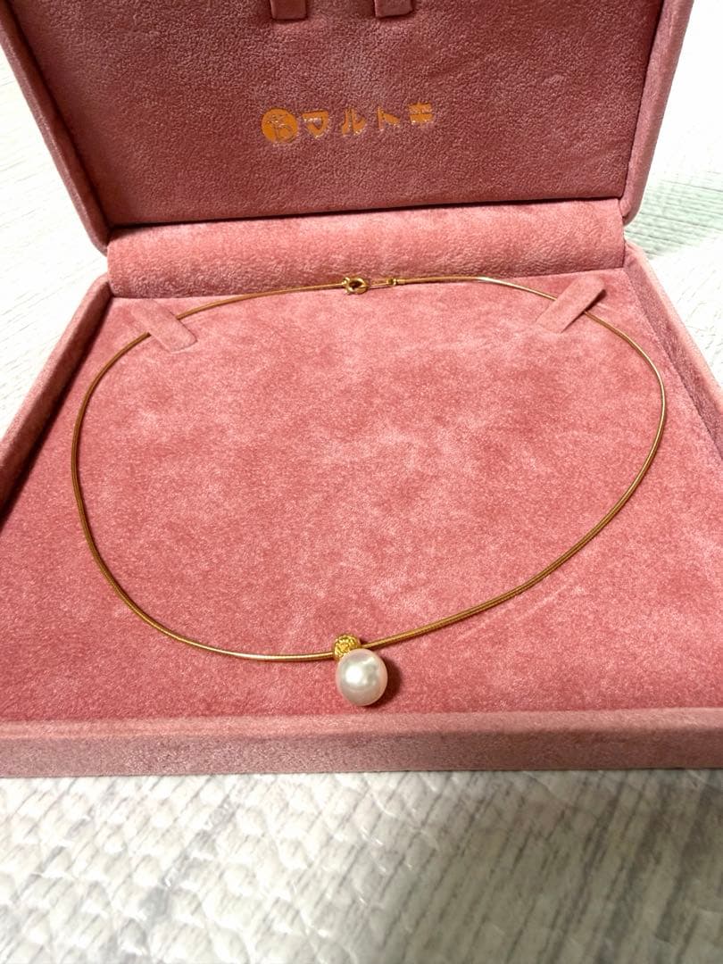 K18 ゴールド ネックレス 真珠　チョーカー