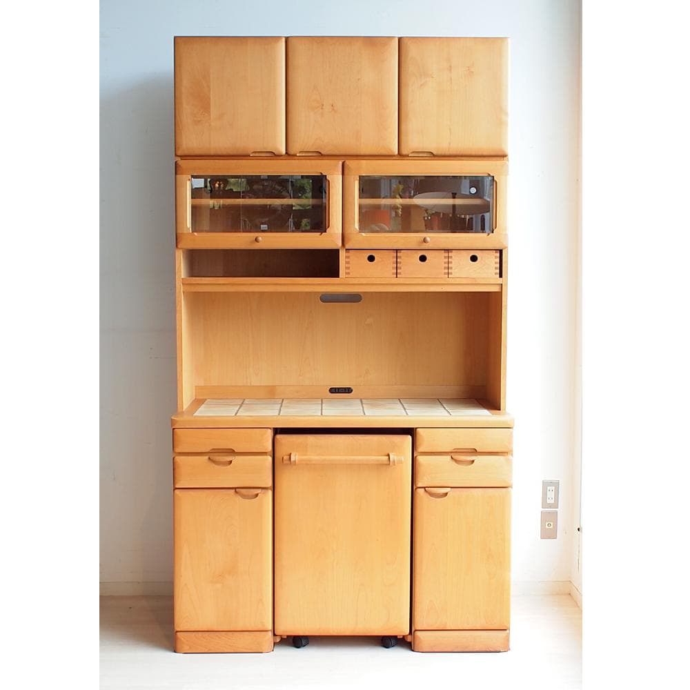 未使用品 起立木工 「フィオナ」 キッチンボード 120cm アルダー材