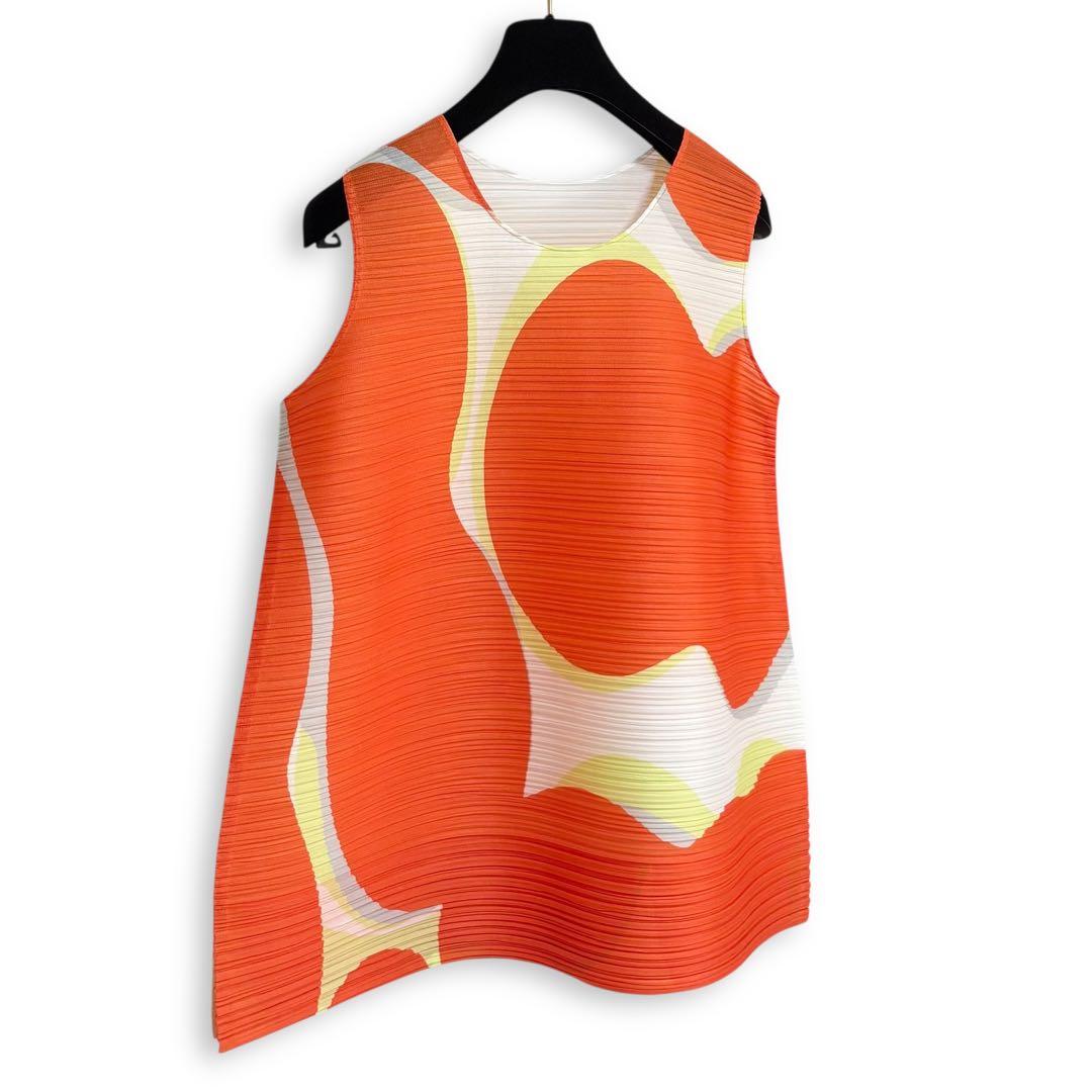 極美品 PLEATS PLEASE バウンス カットソー 3 総柄 横プリーツ