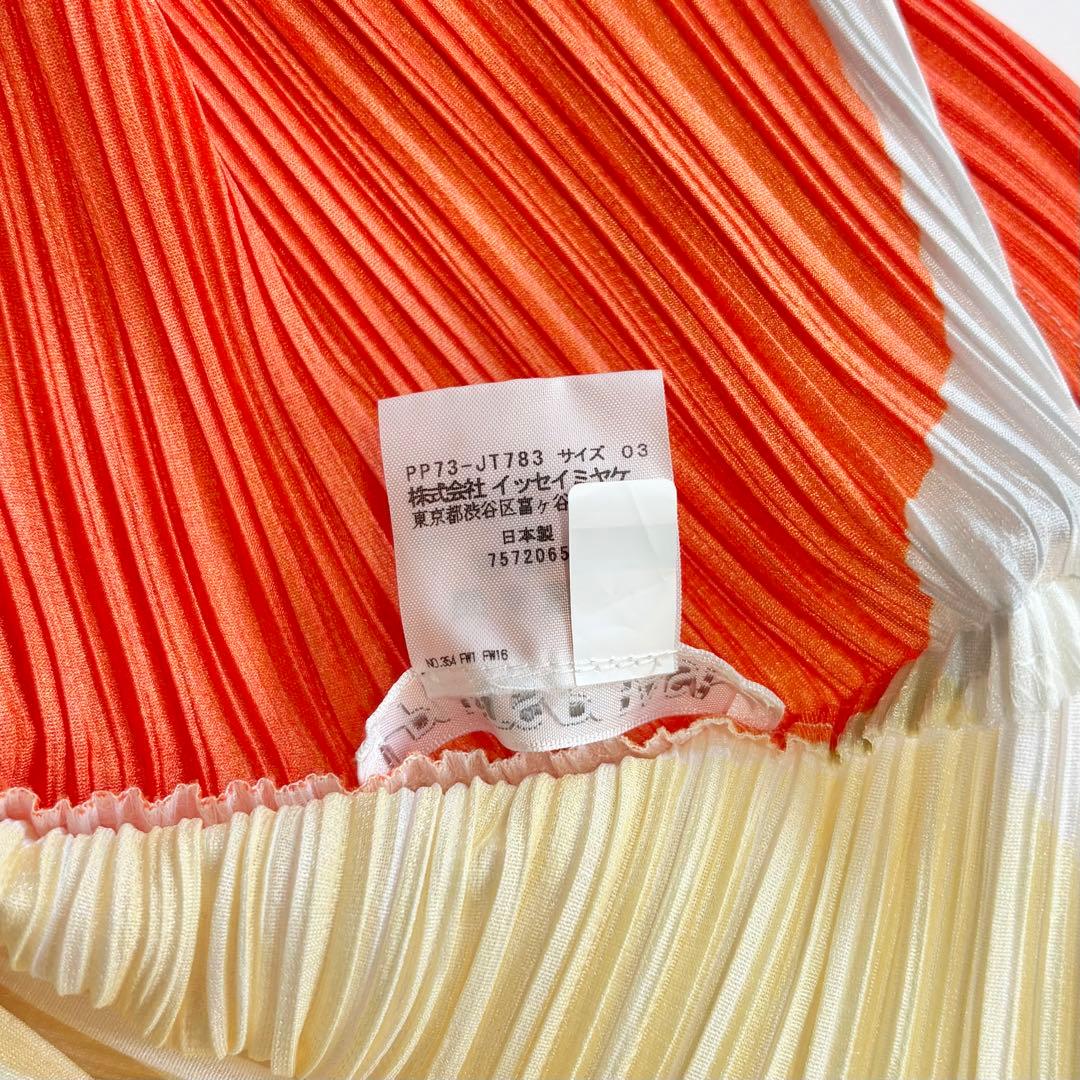 極美品 PLEATS PLEASE バウンス カットソー 3 総柄 横プリーツ
