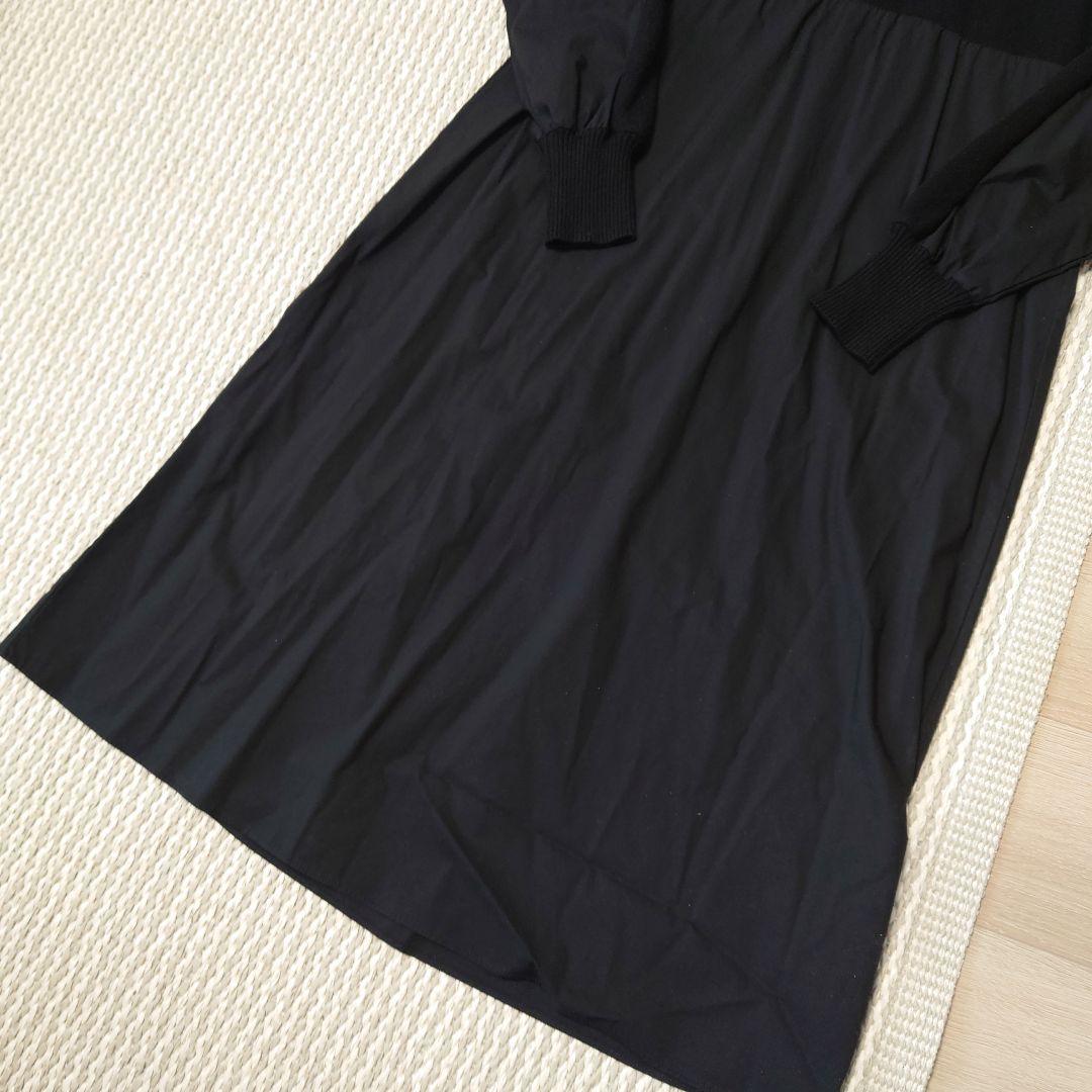 BEARDSLEY ビアズリー モックネック ニットコンビワンピース