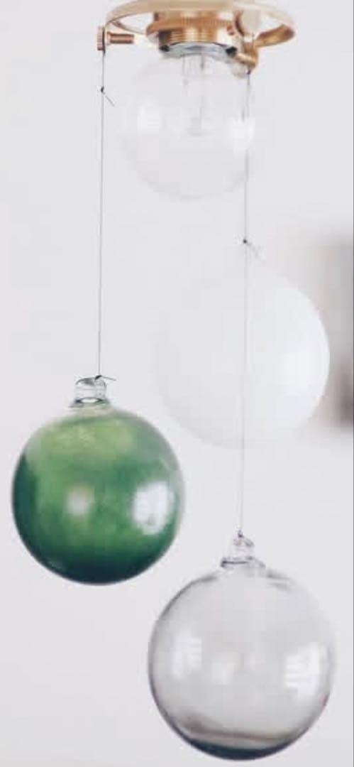 オカベマキコ　しゃぼんランプ　グリーン　ホワイト　スモーキー