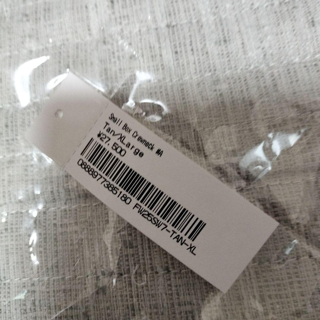 トップス 25fw Supreme Small Box Crewneck tan XL