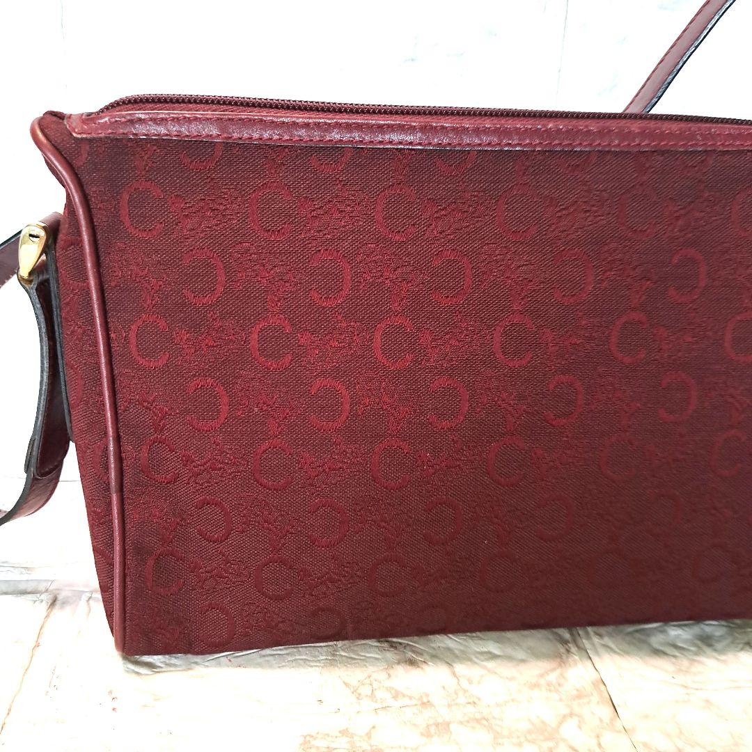 ✨️超美品✨️CELINE セリーヌ　Cマカダムキャンバス カーフワインレッド