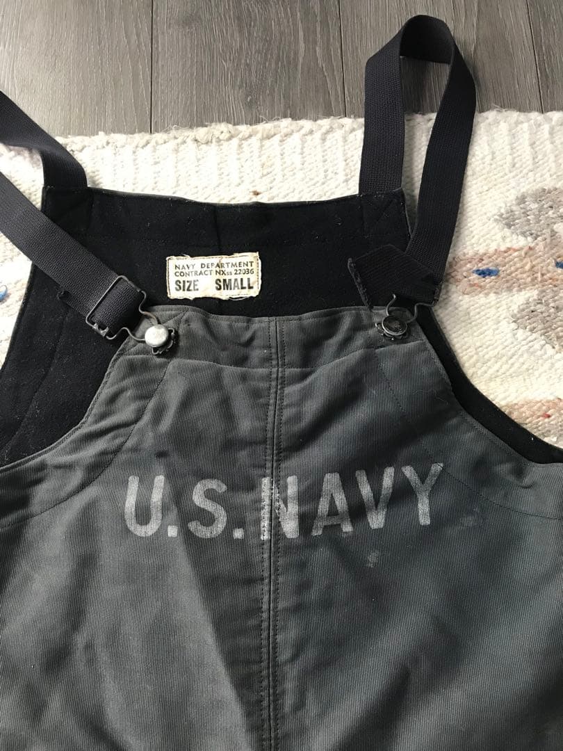 ★実物40s US Navy Deck overalls デッキフック Ｓ