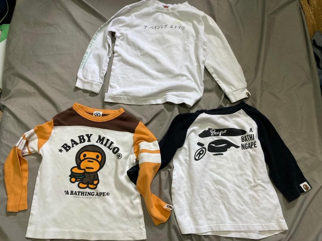 BAPE KIDS 長袖シャツ サイズ110 3つセット