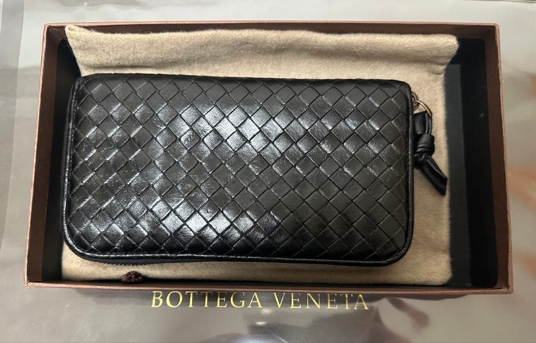 【付属品付】ボッテガヴェネタ ラウンドファスナー/ラム/黒/4️⃣✨✨✨