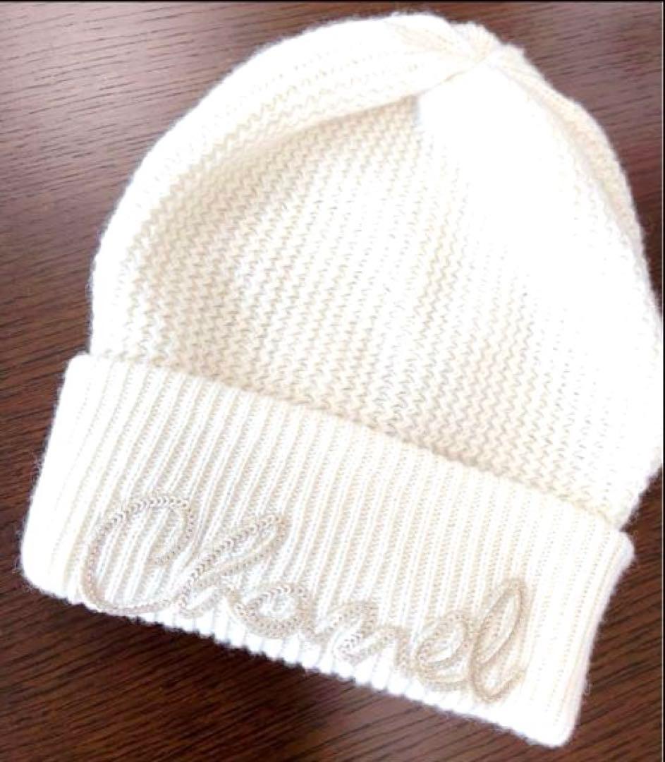 Kikiさま専用♡CHANEL カシミヤ スパンコール　ニット帽　キャップ　白