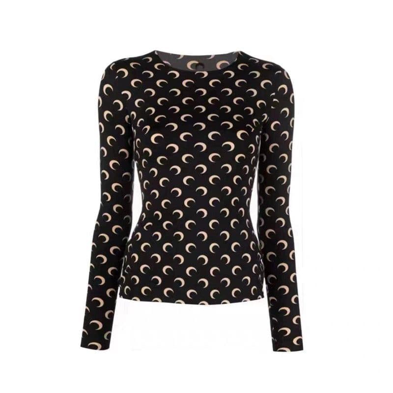 マリーンセル 長袖 Tシャツ ブラック トップス L