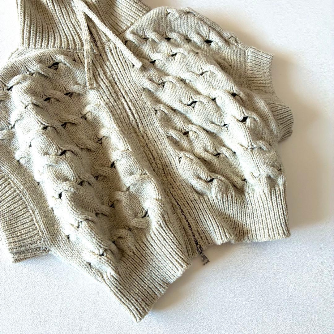 LOUNIE　ルーニィ　23AW　ケーブルベストニットプルオーバー　前後2WAY