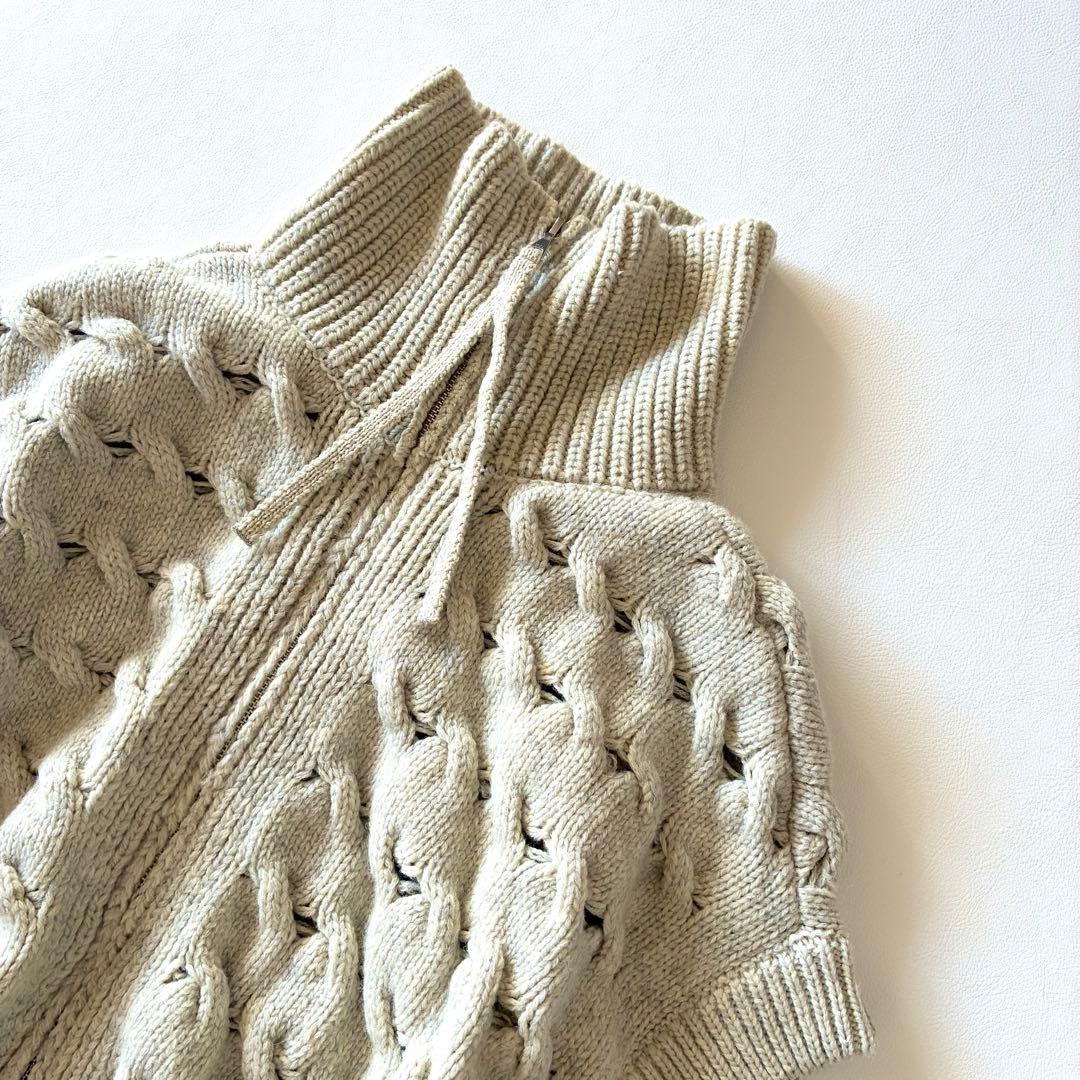 LOUNIE　ルーニィ　23AW　ケーブルベストニットプルオーバー　前後2WAY