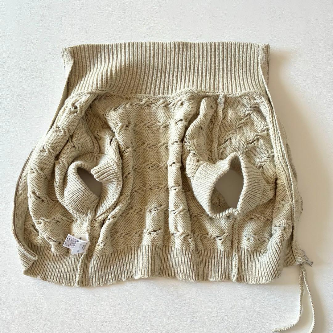LOUNIE　ルーニィ　23AW　ケーブルベストニットプルオーバー　前後2WAY