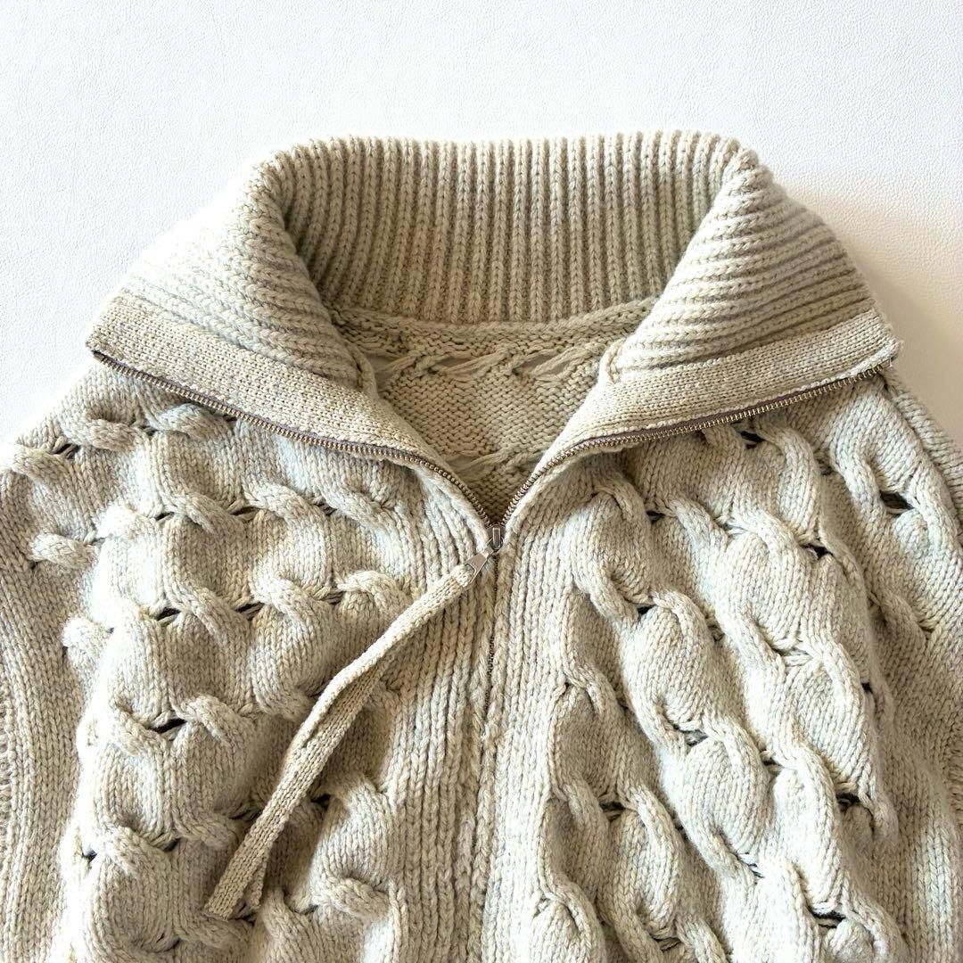 LOUNIE　ルーニィ　23AW　ケーブルベストニットプルオーバー　前後2WAY