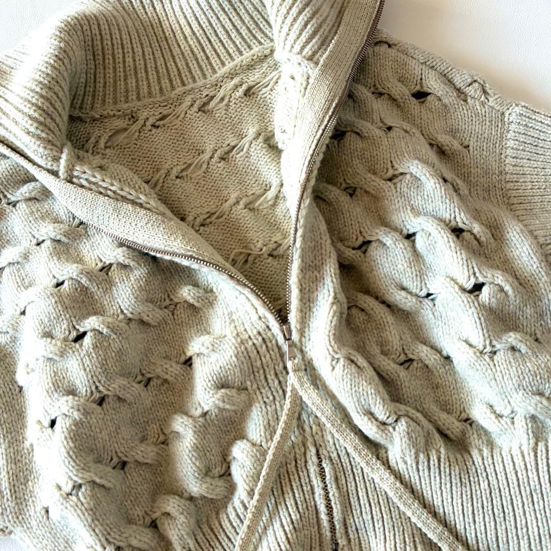 LOUNIE　ルーニィ　23AW　ケーブルベストニットプルオーバー　前後2WAY
