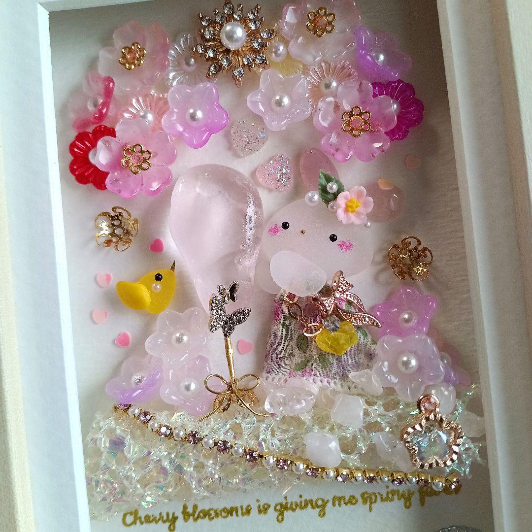 シーグラスアート　♡憧れの桜シャンパン♡