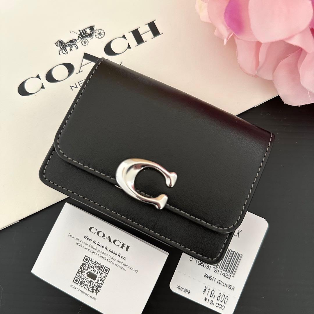 ★ 日本限定モデル！新品 COACH コーチ 名刺入れ カードケース ブラック